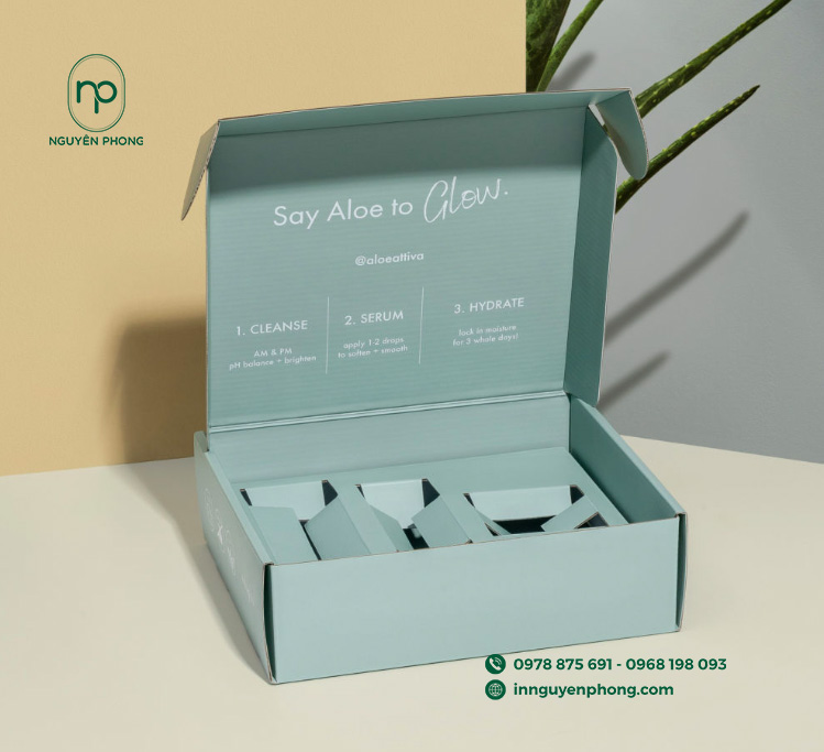 Hộp carton 3 lớp sóng E có cốt